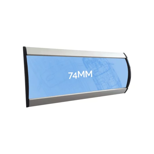 74mm Wall Sign With Flat End Caps (Hardware only)