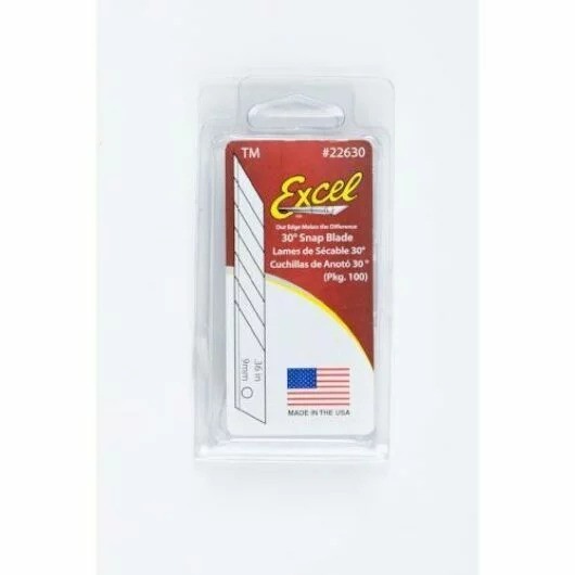 9mm Snap-Off Blades, 30 Degree, Pack Of 100