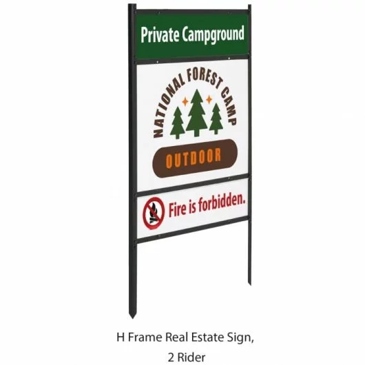 H Frame Real Estate Sign (2 Riders) (Hardware only)