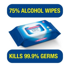 ALCOHOL (75%) WET WIPES 50 PIECES/BAG