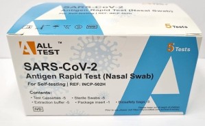 ALLTEST Nasal Swab Covid Antigen Rapid Test Kit  - Home Self Testing - 5 Packs