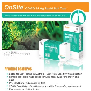 USA CTK ONSITE BRAND -  Nasal Swab Covid Antigen Rapid Test Kit - For Home Self-test  